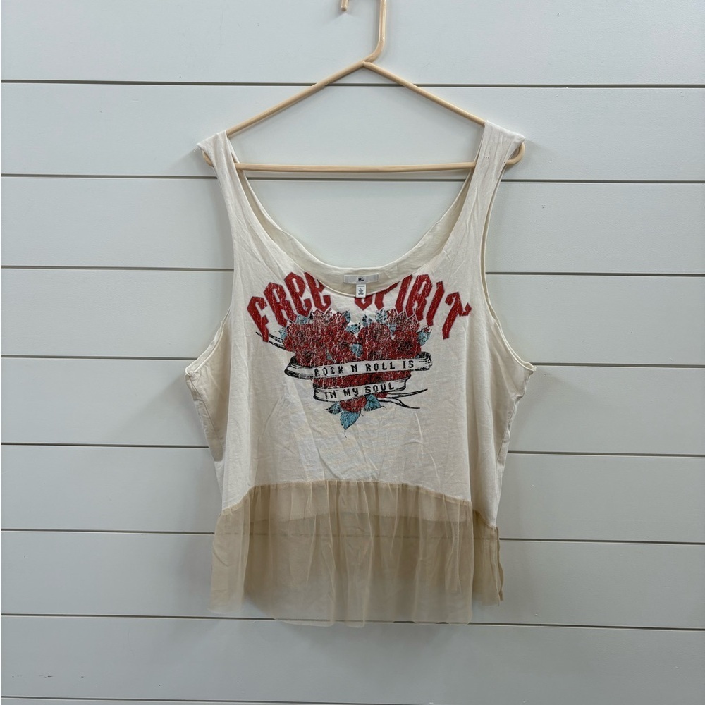 BP Cream and Red Free Spirit Tank Top